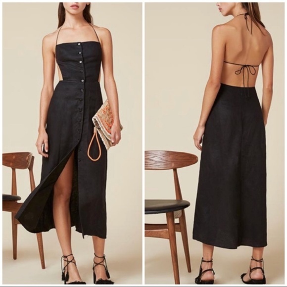 Reformation Dresses & Skirts - REFORMATION Manon Button Up Linen Blend Midi Dress